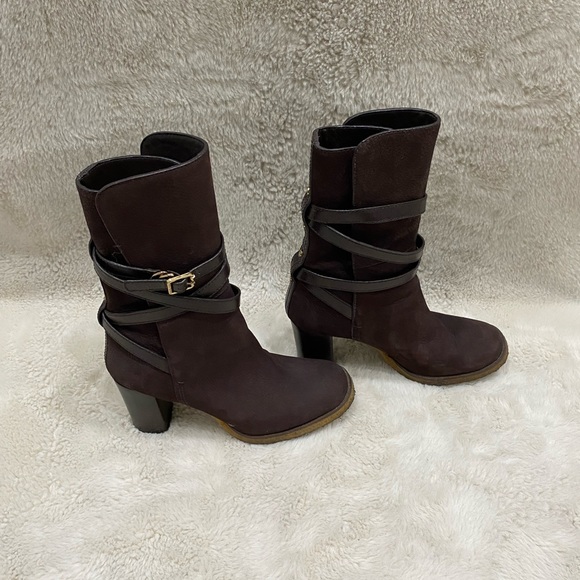 Tory Burch Women’s Valcuna Jamie Brown Suede Boots - Picture 3 of 9